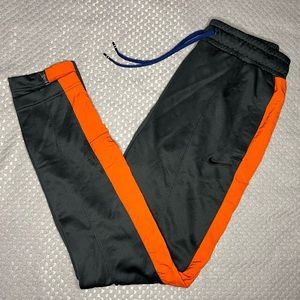 Nike SAMPLE Black/Orange 3-Pocket Drawstring Zipper Ankle Jogger Sweatpants